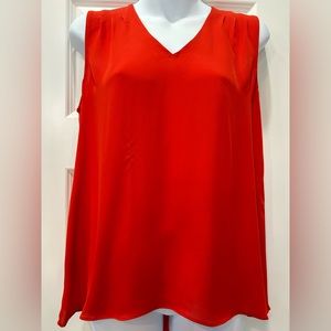 DVF 100 % Silk Diane Von Furstenberg Orange Tank Top sz Small